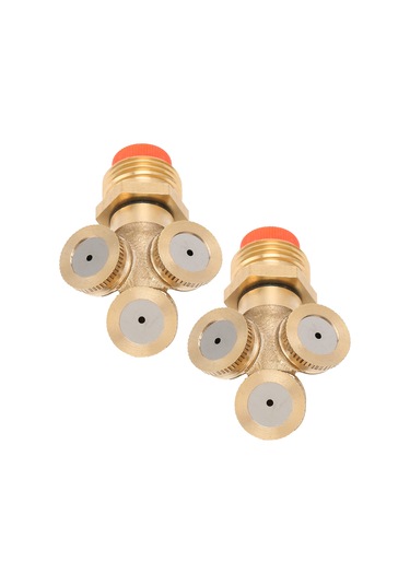 Shineyee 2 Adet Bakır Tarım Sulama Aleti: 3 Ağızlı Yüksek Basınçlı Filtreli Sprey Başlığı - Bahçe, Çiçek, Sebze İçin