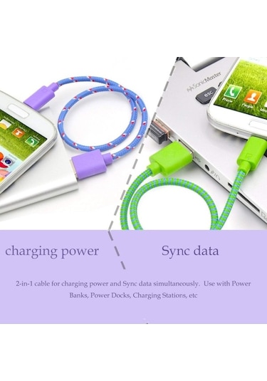 Prestigegoods 2.4a Mikro Usb Hızlı Şarj Kablosu - 2m/3m - Samsung S6 S7 Huawei Htc Uyumlu Android Tablet Ve Cep Telefonu Kablosu