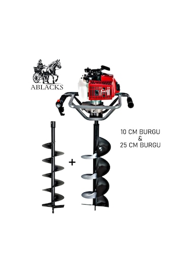Ablacks C-52 Toprak Burgu Makinesi 10 - 25 CM Çift Burgulu