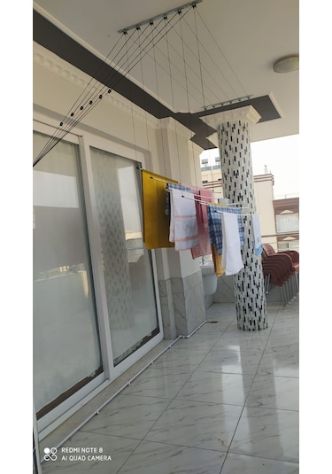 Yıldız Silver 3 Sıralı 175 Cm Boyunda Asansörlü Çamaşır Kurutucu Gümüş