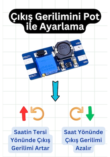 Mt3608 Ayarlanabilir Dc/dc Voltaj Yükseltici - Step-up Boost Converter