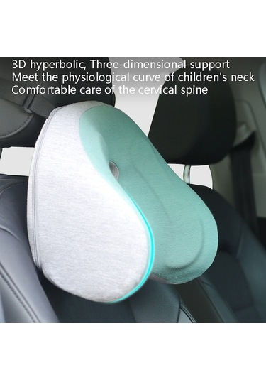 Wondernest Çocuk Araba Kafa Yastığı, U Tipi Bellek Pamuk Boyun Yastık, Seyahat Uyku İçin, Ayarlanabilir, Matcha Yeşili