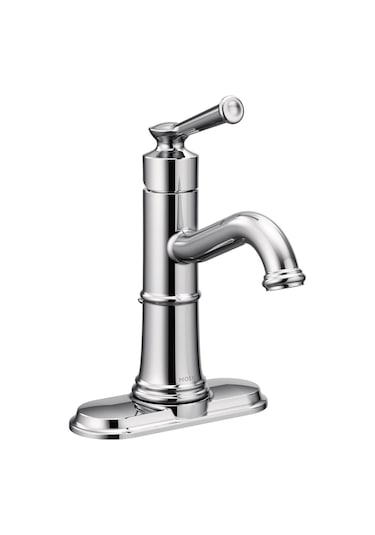 Moen 6402 Belfield Tek Kollu Banyo Musluğu, Krom Çok Renkli