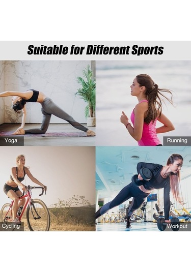 Fastbuy Kadın Spor Taytı - Esnek Yüksek Bel, Yan Cepli Rahat Yoga Pantolonu Mavi Mavi