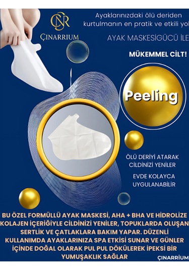 Ölü Deri Ve Çatlaklar Için Soyulabilen Ayak Peeling Maskesi 50ml Wonder Foot Peeling Mask 3x