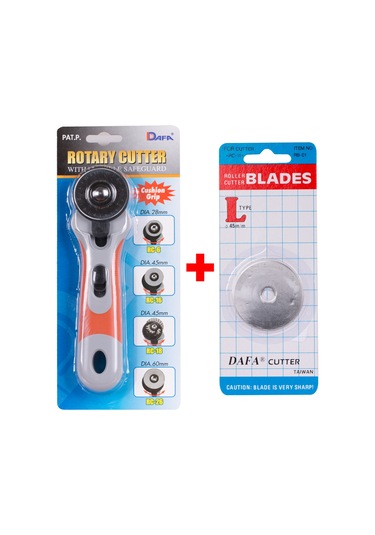 Rulet Kumaş Kesici 45 MM + Yedek Düz Bıçak