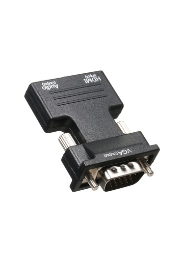Wezone Hdmı'den Vga'ya Dönüştürücü, 1080p Çözünürlük, 3.5mm Ses Portu, Bağımsız Ses Çıkışı, Siyah, Taşınabilir Abs Kasa