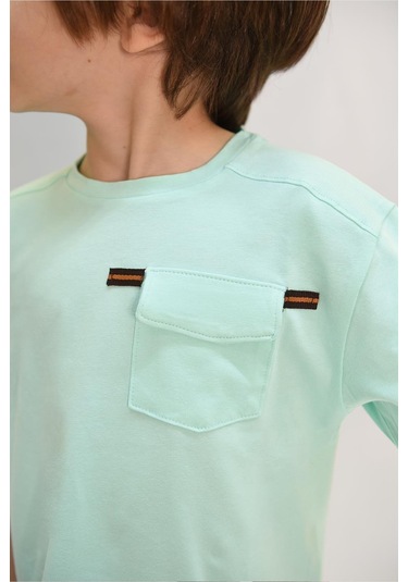 Luess Erkek Çocuk Somon Cepli Robalı Tshirt Mavi Luess Erkek Çocuk Somon Cepli Robalı Tshirt Mavi