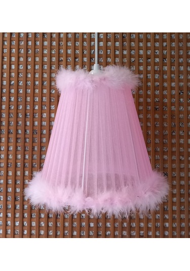 N-54 Pembe Organze Yatak Odası Çocuk Ve Bebek Odası Avize Pembe