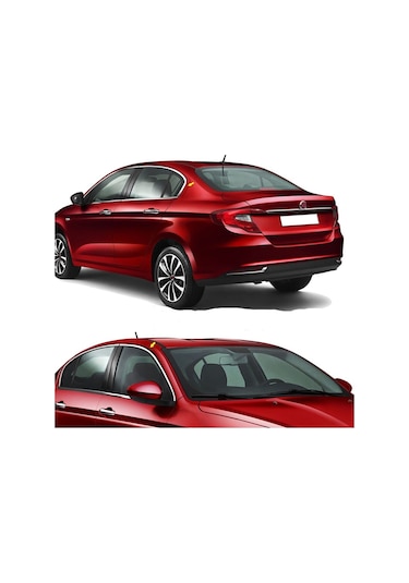 Fiat Egea Sd Krom Cam Üst Çıtası 4 Prç. 2015-2022 Pas.Çelik
