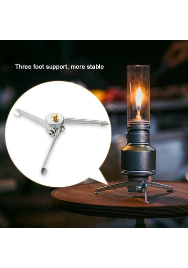 Teltree Çift Kullanımlı Katlanabilir Kameralı/çadır Lambası Tutucu, 1/4" İğne, Alüminyum-çelik Malzeme, Stüdyo/kamp Gümüş