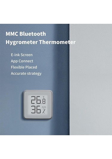 Xiaomi Mmc E-mürekkep Ekranı Akıllı Termometre Higrometre Bluetooth Ekran Dijital Nem Ölçer Sıcaklık Nem Sensörü