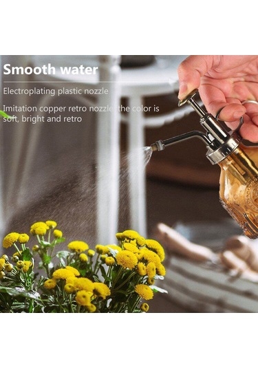 Maiyame 200ml Cam Sulama Çanakçığı - Retro Desenli, Basınçlı Fıçılı, Ev Bitkileri Ve Temizlik İçin Mor