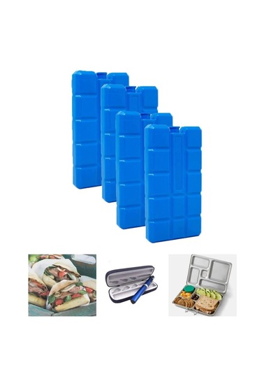 400ml İçi Su Dolu Buz Kasedi 48 Saat Korumalı Buz Aküsü 4 Adet