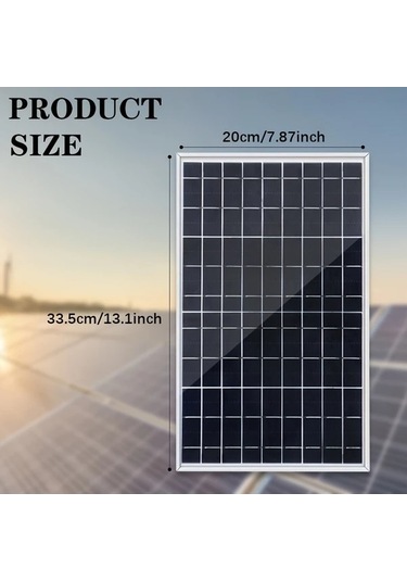 Trendooze Gaojunshop01 2x 100a Solar Panel Seti, Timsah Ağız Bağlantılı Karavan Kamp
