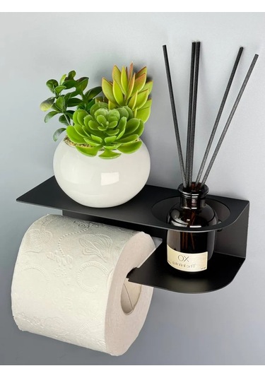 Osmos Inzınırıng Raflı Tuvalet Kağıdı Tutucu 171772391 Siyah