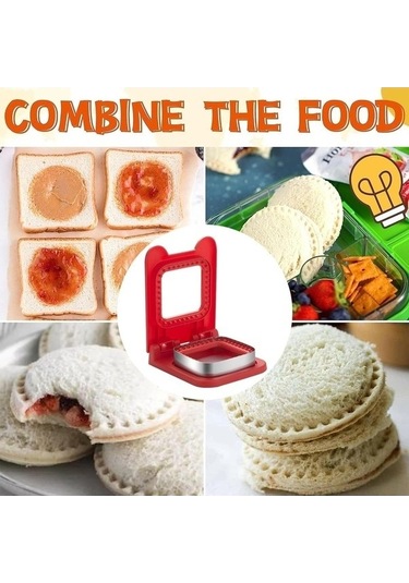 Ulzyvf Cbtx Kare Sandviç Kesici Kalıbı - Kırmızı Renk Şekil Kesici Kırmızı