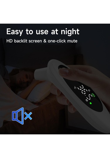 Yongrow Şarj Edilebilir Kulak Ve Alın Termometresi 3 Modlu Dijital Kızılötesi Termometre Yetişkin, Çocuk, Bebek İçin