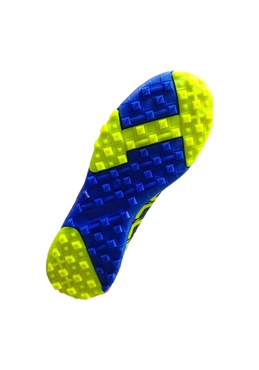 Çoraplı Halı Saha Futbol Ayakkabısı Mavi-sarı-mavi Mavi