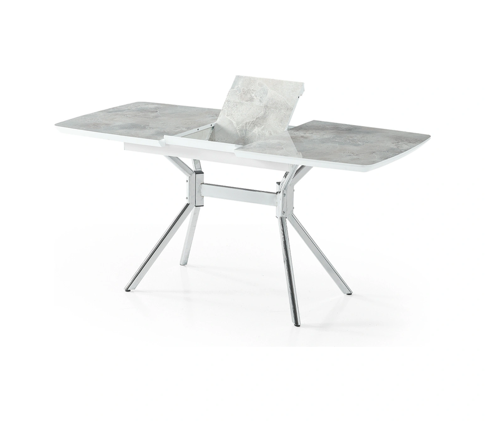 Dengema Duman Açılır Masa Takımı Gri Mermer - Krom Metal Ayak 80 130 160 Cm, 4 Sandalyeli Gri Mermer - Krom Ayak Dengema Duman Açılır Masa Takımı Gri Mermer - Krom Metal Ayak 80 130 160 Cm, 4 Sandalyeli Gri Mermer - Krom Ayak