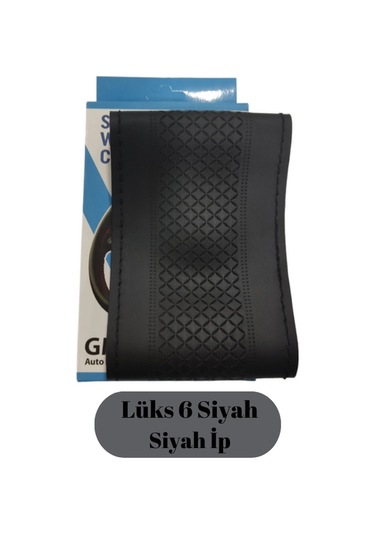 Direksiyon Kılıfı Dikmeli Lüks Model 6 Siyah Siyah İp Glz02420445 1 Adet