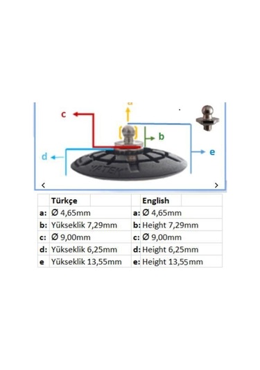 Tekne Snaperti Siyah - 30 Mm