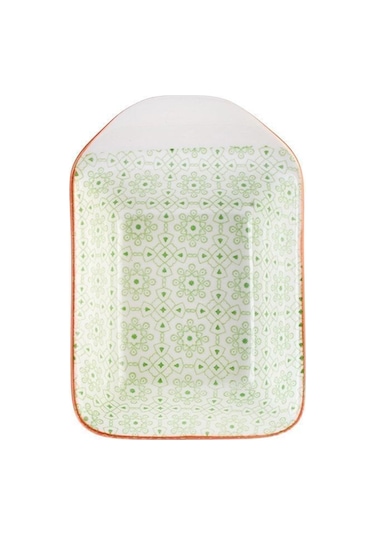 Karaca  Floral Yeşil Rectangle Çerezlik/Sosluk 10 cm