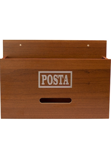 Ahşap Posta Ve Fatura Kutusu Ceviz Akça 2 Renk