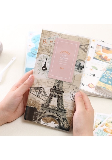 3 İnç Dıy Yaratıcılık Insert Tipi Demir Kule Desen Mini Enfes Fotoğraf Albümü