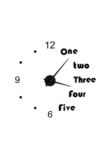 Akrilik Duvar Saati Kendin Yap Ayna Çıkartmaları Modern Duvar Sanatı Çıkartması Ev Eşyaları Siyah Çok Renkli