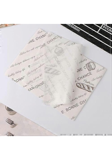 2 Paket Kek Yağlı Kağıt Pişirme Paketleme Tabak Kağıdı Hamburger Kağıdı, Renk: Kahverengi Pasta Çok Renkli