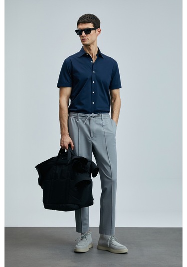 Lufian Erkek Sımon Smart Slim Fit Chino Pantolon 111190337 Gri Gri