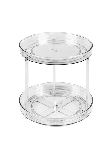 Düzenleyici, Çok Amaçlı Baharat Rafı, Mutfak Depolama İçin Dönen Baharat Rafı, Dönen Baharatlık, Şeffaf, 23,5 Cm Orta -