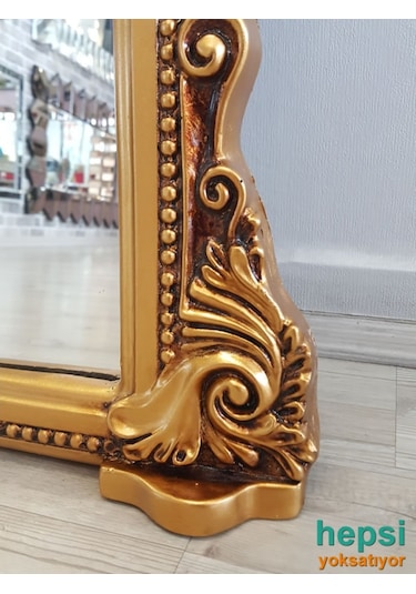 Matmazel Model Altın Renk Varaklı Boy Aynası Altın