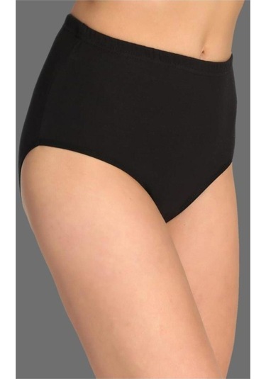 Bonbonetti Kadın Siyah 6'Lı Paket Pamuklu Ribana Bato  0922 Siyah Kadın Külot Siyah