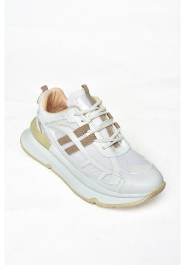 Fox Shoes S973017604 Beyaz/vizon Kumaş Sper Ayakkabı Sneakers Beyaz - Vizon