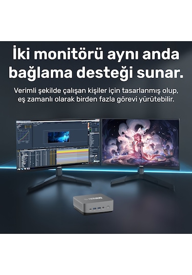 Raxius MP AD16-İ5-XE-134P010 i5-1340P 32 GB 1 TB+512 GB SSD Free Dos Mini Pc