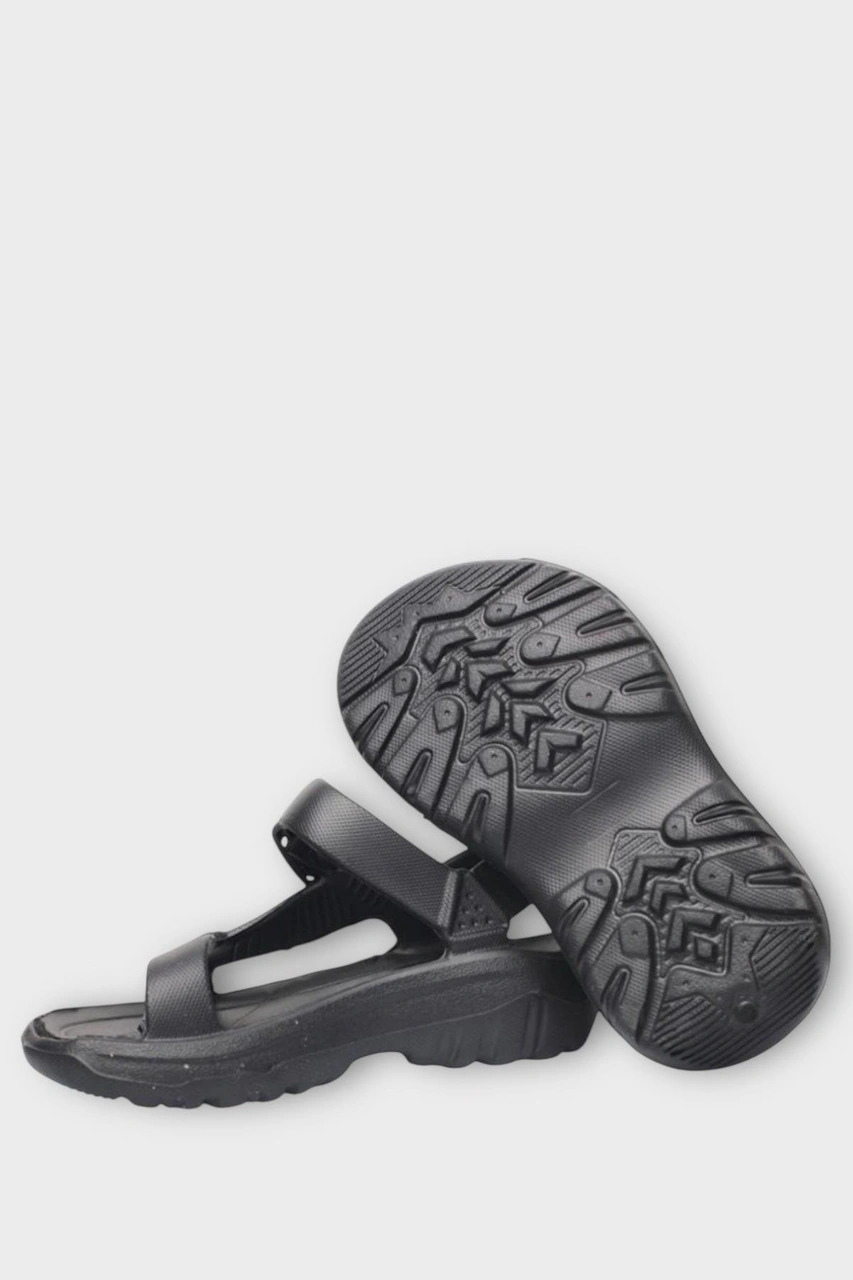 Unisex Eva Spor Kaymaz Yürüyüş Sandaleti Siyah Siyah