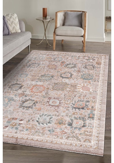 Retrova Halı Koleksiyonu Vintage Eskitme Desenli, 6 Mm İnce Form, Tozumaz Ve Kolay Temizlik Karışık