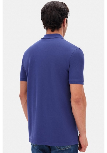 D's Damat Ds Damat Regular Fit Mor %100 Pamuklu Uzun Ömürlü Kıvrılmaz Polo Yaka Nakışlı T-shirt 4hc14ort51000 M01