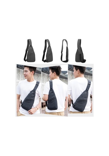 Dianziye Erkekler İçin Polyester Anti-kaçırma Göğüs Çantası - Spor, İş Ve Çağrı Kullanıma Uygun Mavi Renk