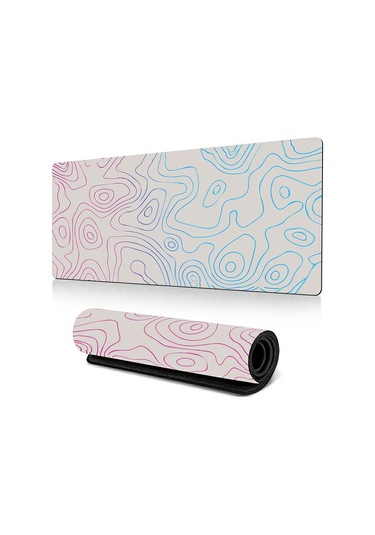 Cbtx 300 X 600 X 3mm Soyut Desenli Kauçuk Mouse Pad Kaymaz Büyük Mouse Mat - Stil I