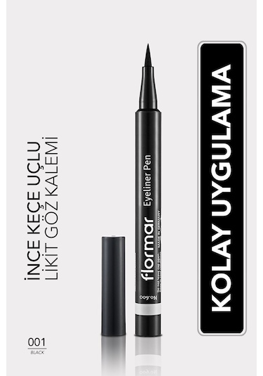 Flormar Eyeliner Pen Keçe Uçlu Likit Göz Kalemi 001 Black