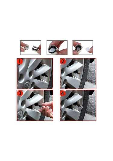 Işıklı Bisiklet Araba Sibop Kapağı 2 Adet - 9034981918963do