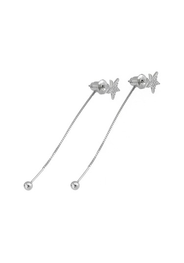 Yıldız Gümüş Küpe Ms2516 Altın