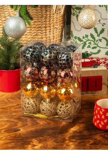 Kaemingk 24 Adet 60mm Yeni Yıl Noel Topu Seti 297815275 Arkadaş