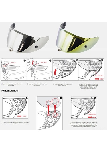 Pazly Yedek Motosiklet Kaskı Vizörü Pc Malzeme - Hjc Rpha11/rpha70 Uygun