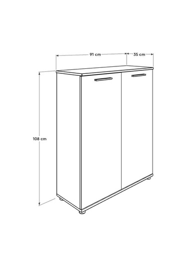 Trendline Çok Amaçlı İki Kapaklı 5 Raflı Dolap Florida Meşe 91x108x35 Cm Meşe Trendline Çok Amaçlı İki Kapaklı 5 Raflı Dolap Florida Meşe 91x108x35 Cm Meşe