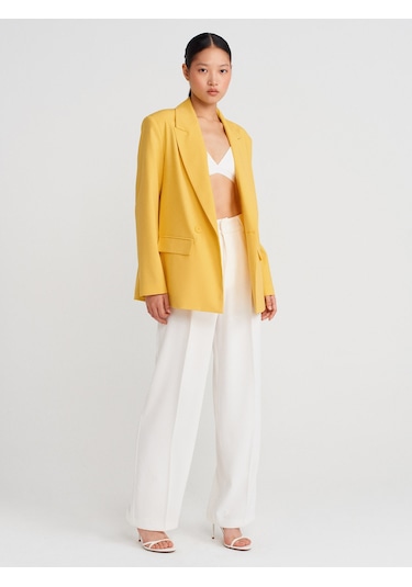 Dilvin 60767 Blazer Ceket-sarı Sari