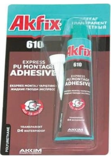 Akfix 610 Ekspres Montaj Yapıştırıcı Şeffaf 50 Ml